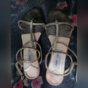 Jimmy choo women's gold eur 35 sandals